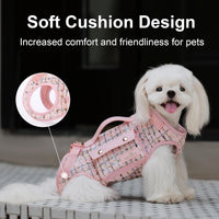 Wakytu Dog Lift Harness Dog Carrier Sling for Small Dogs & Cats - Large(11-16 LBS) / 2.0 Pink - image 3