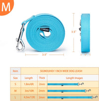 Strong Durable Nylon 10ft Long Dog Training Leash, Traction Rope - Mint blue / 10 Feet - image 4