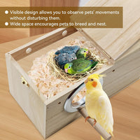 Transparent Parakeet Nesting Box - L: 11.8"x5.9"x5.9": - image 2