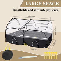 SlowTon Small Animals Playpen - Black / 59"x31"x30" - image 2
