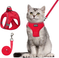 Cat Harness and Leash Set - XS (Chest:12''-13'') / Red