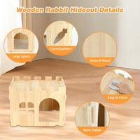 Large Wooden Bunny Hideout - 1 House - image 4