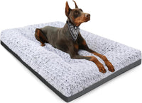 POCBLUE Deluxe Washable Dog Bed for Large Dogs Dog Crate Mat 35 Inch - 35.0"l X 23.0"w X 3.5"th / Grey