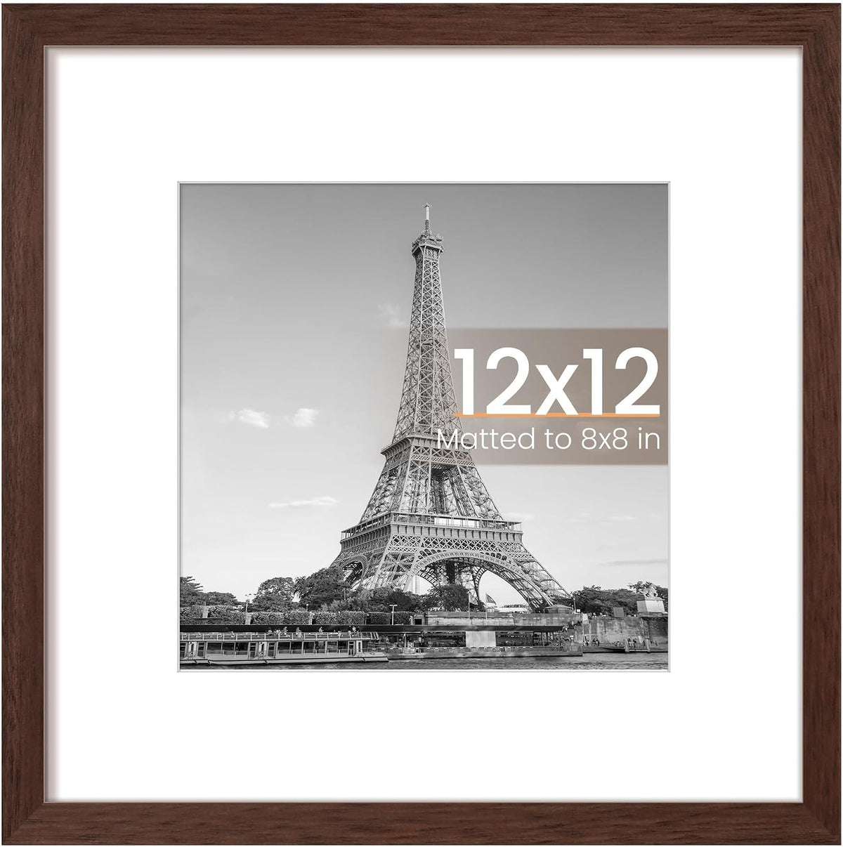 upsimples 50x70cm Puzzle Frame, Wall Decor Frames - Brown / 12x12