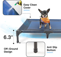 Elevated Dog Bed for Large Dogs 120lb - M (30"Lx 23"Wx6.3"H) / Blue - image 3