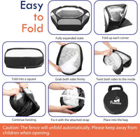 Pawaboo Small Animal Playpen, Waterproof Portable Pet Cage Tent - H-Black / 1 - image 2
