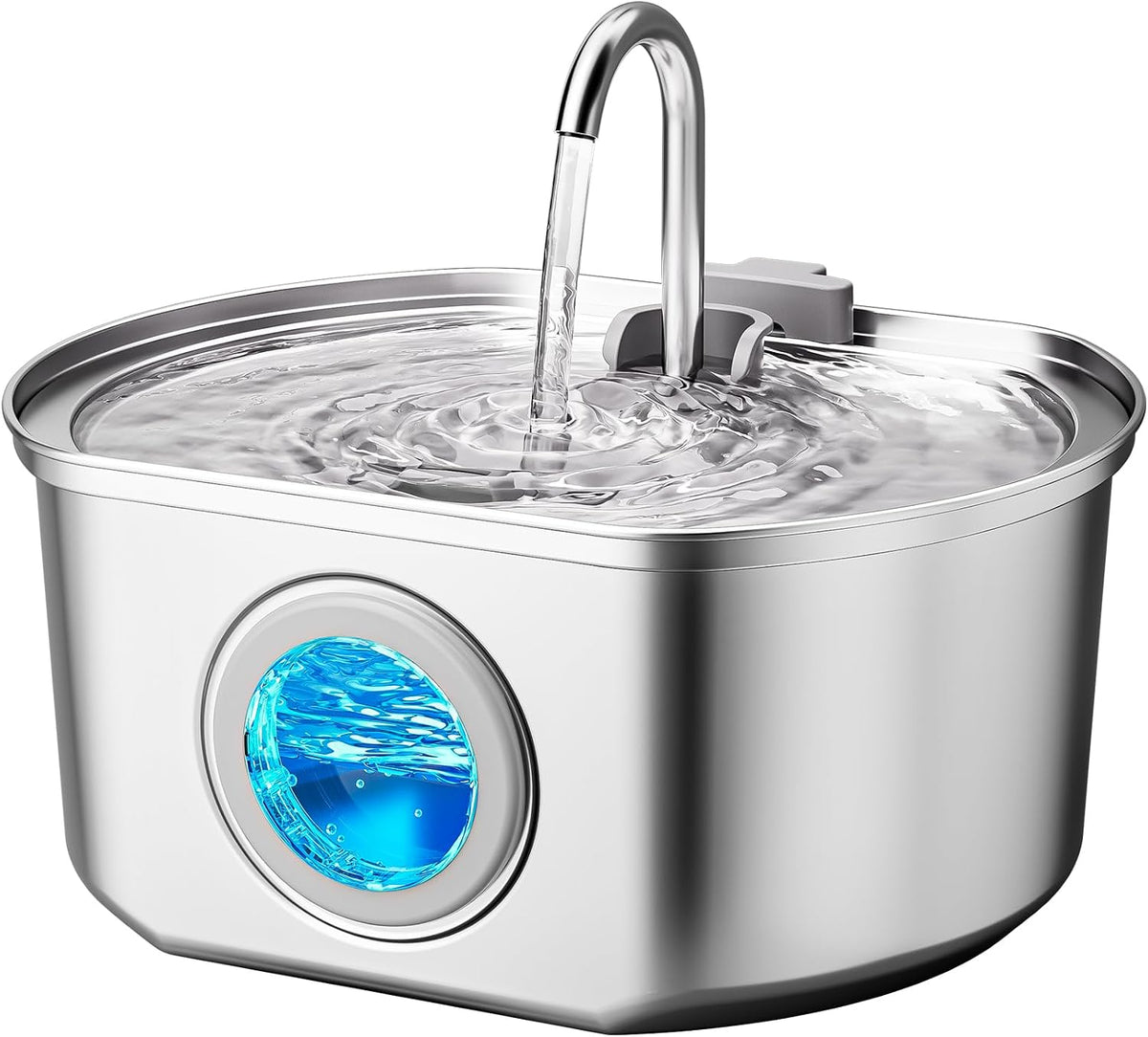 Cat Water Fountain Stainless Steel: 74oz/2.2L Cat Fountain - 108oz Fountain