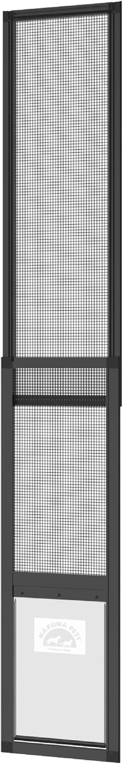 Hakuna Pets V2 Patio Pet Door Screen Insert Panel for Sliding Doors - Large / Black