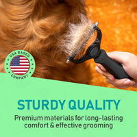 Maxpower Planet Dog Grooming Rake, Deshedding Undercoat Brush - Gray / Large - image 3