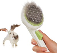 Cat Brush for Indoor Cats for Shedding, Dog Brush - Green