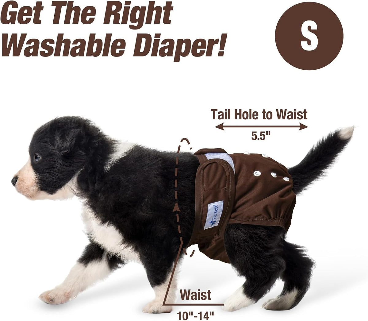 Pet Soft Washable Female Diapers Female Dog Diapers - Deep Set / Small:10''-14'' - image 2