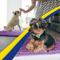 Muddy Mat® Original Dog Door Mat for Muddy Paws, Super Absorbent Microfiber, Non-Slip Washable Pet Rug, Quick Dry Chenille Entryway Carpet, Machine Washable Indoor Outdoor mat, Purple 19"x30"