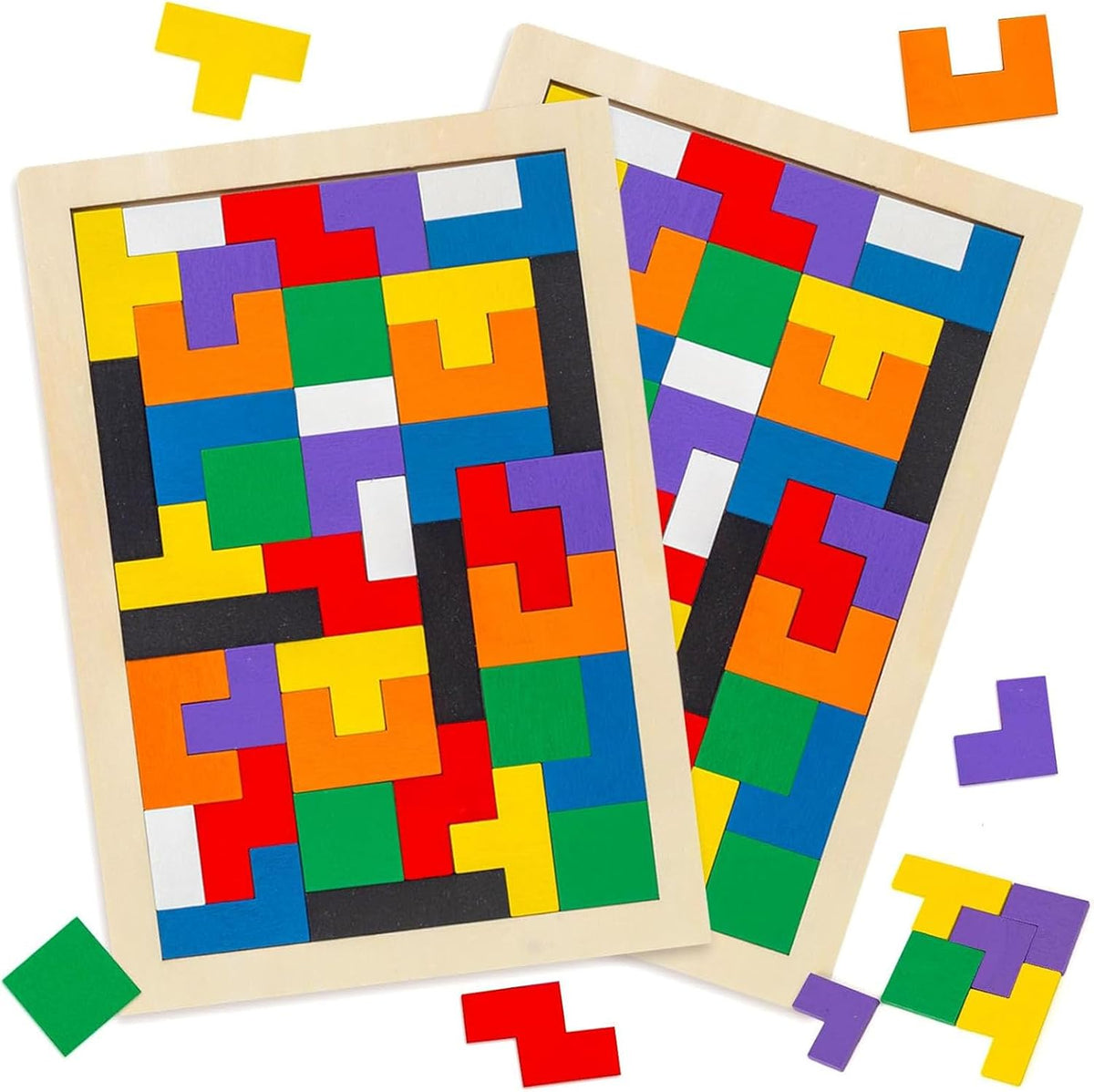 3 Otters Wooden Tangram Puzzle - Medium
