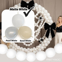 PartyWoo 100 white 6 inch linking balloons for garlands and arches - view 39