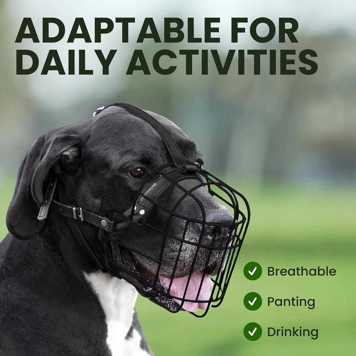 Stainless Steel Wire Basket Dog Muzzle for Husky – Essentials for Dogs - Polyvinyl Chloride (PVC) / Great Dane - image 4