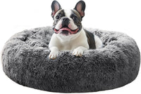 JOLLYVOGUE Small Dog Bed, Calming Dog Beds for Small Dogs & Indoor Cats - 20 Inches Donut Washable - Dark Grey / 31.0"L x 31.0"W x 8.0"Th