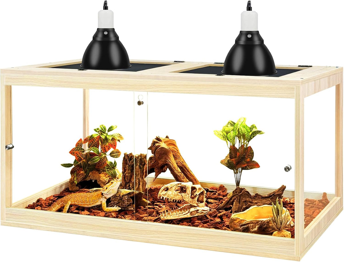 PROLEE 82 Gallon Bearded Dragon Tank - Oak / 35 Gallon (32x15.5x15.5 Inch)