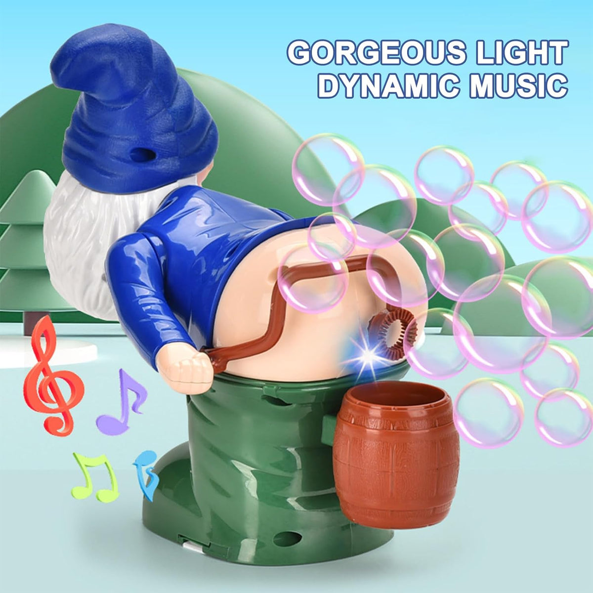 Santa Bubble Butt Blower, Santa Claus Farting Bubble Machine - Gnome - image 4