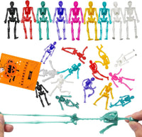 JOICEE 24PCS Halloween Stretchy Skeleton Toys Squishy Skeleton Toys – Fun for Kids & Family