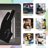 Artist Drawing Glove: 3-Layer Palm Rejection for iPad & Drawing - Midnight Profile(2 Pack) / Large - image 4