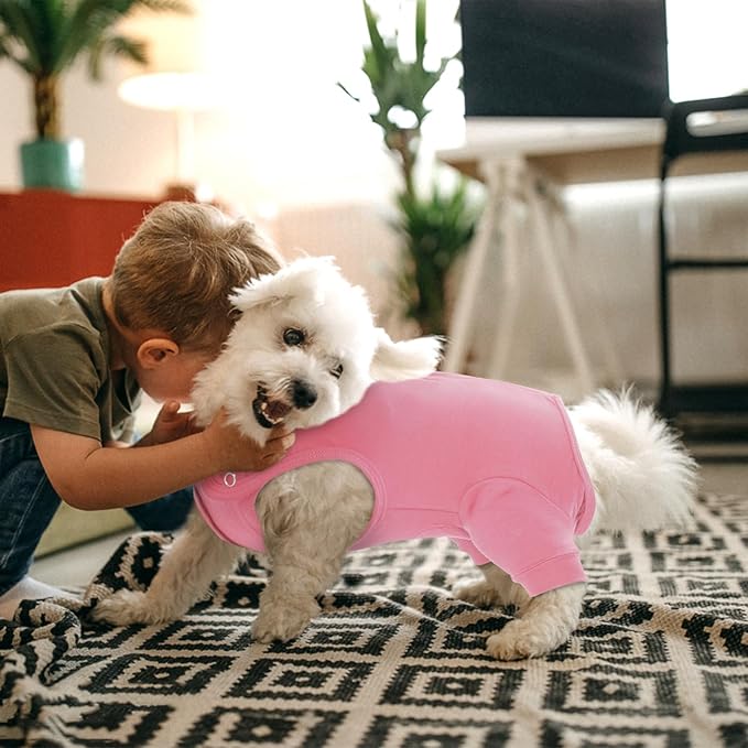 Nanaki Dog Wound Care Shirt, Dog Leg Sleeve To Stop Licking Rear Leg And Abdomen, Doggy Surgery Suit Female Spay,Doggy Onesie For Surgery Female Male, Pet Surgical Recovery Suit Pet Wound Heal Clothes