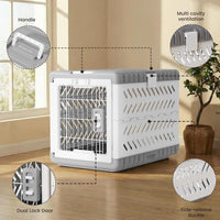 Collapsible Dog Crate for Small/Medium Dogs - Grey / 28.0"L x 18.3"W x 20.9"H - image 2