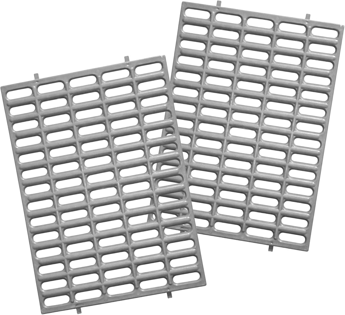 Premium Plastic Rabbit Cage Mats, 15x10 Mat - 2 Pack / Gray
