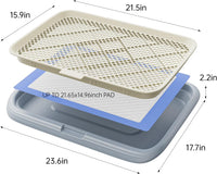 KOLAPANDA dog potty tray with mesh grate and pee pad holder for dogs up to 45 lb - view 2