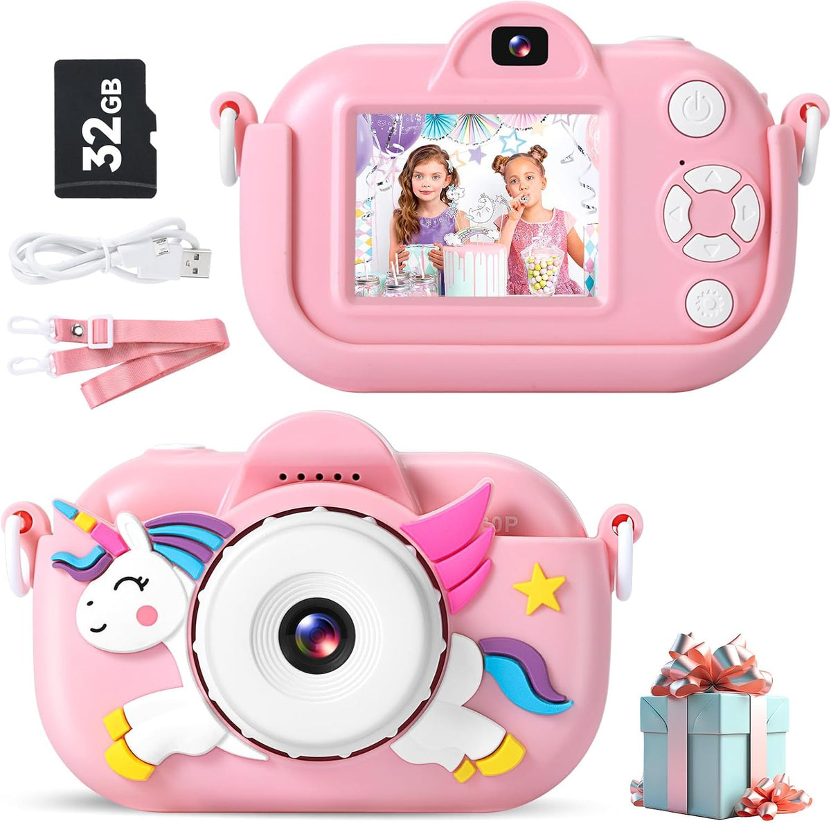 MAVOKIS Kids Camera Digital Camera for Age 3-8 - Salmon Pink