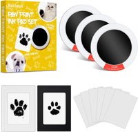 Nabance Inkless Paw Print Kit for Dogs, Cats - Black / 3-Pack