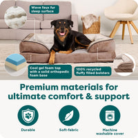 FurHaven Cooling Gel Dog Bed for Large Dogs - Jumbo / Brownstone - image 4
