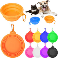 PROLOSO 9 Pcs Collapsible Dog Bowl Foldable Expandable Silicone Cup