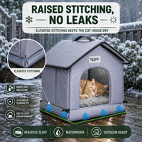 Tailtastic Weather Outdoor Cat House - GREY / S - image 3