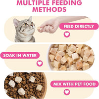 Freeze Dried Cats & Dogs Raw Treats, All Natural Single Ingredient Chicken Breast, High Protein Healthy Pet Training Treats or Food Topper, 11.3 oz
