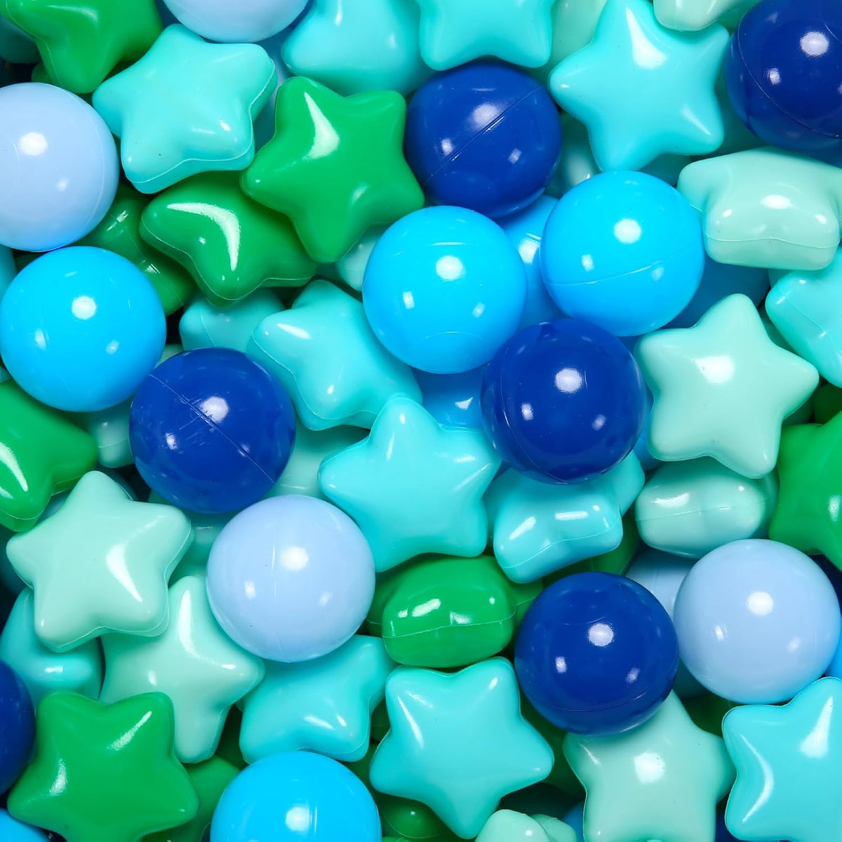 Star Ball Pit Balls for Toddlers, Ball Pool Play Tent - Ocean Blue Green / 100