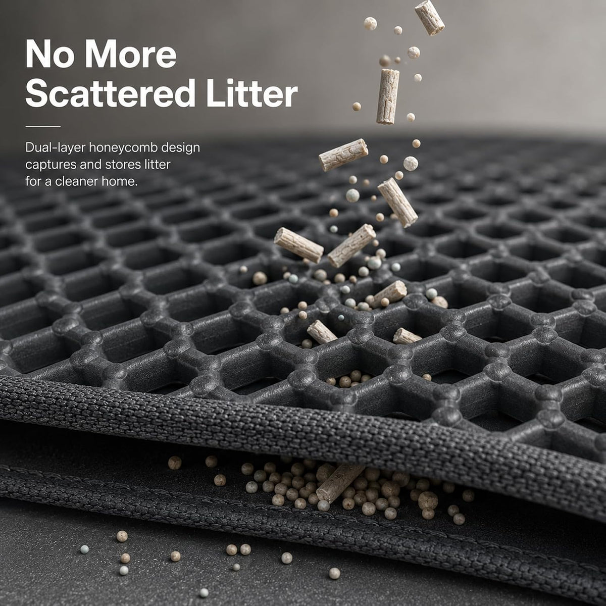 Cat Litter Mat, 30" x 22" Extra-Large - Black / 30x22in - image 3
