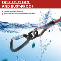 Snagle Paw Dog Tie Out Cable 30FT-1000LBS Break Strength,Heavy Duty Dog Leads for Yard with Shock Absorbing Spring & Swivel Hook,Long Leash Cable for Outdoor Tethering,Dog Line for Small Large Dogs