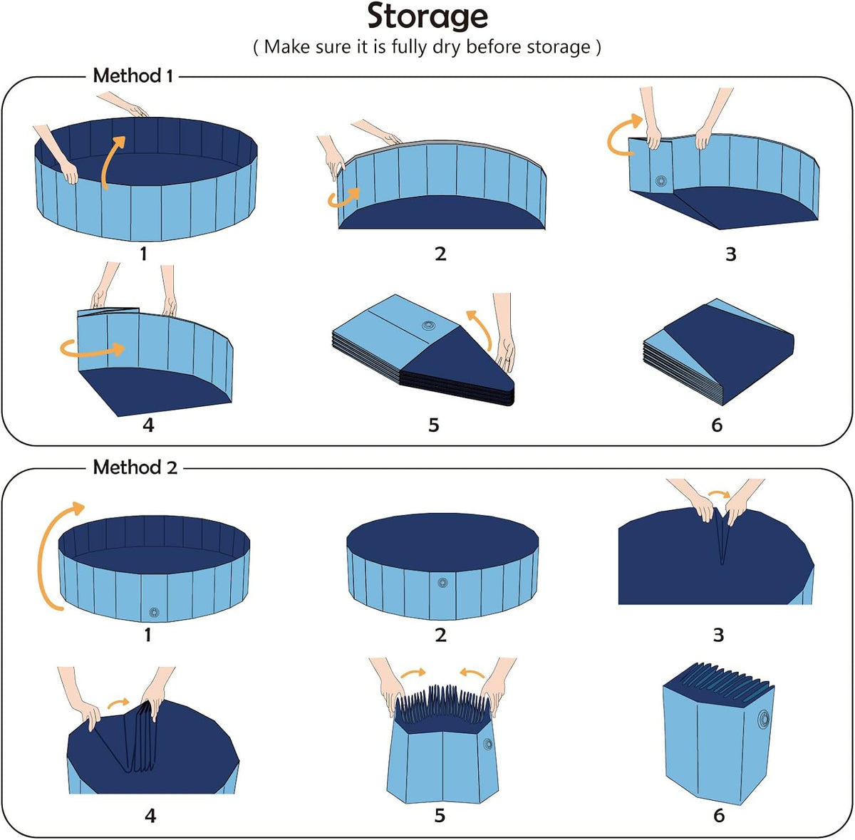 Jasonwell Foldable Dog Pet Bath Pool Collapsible Dog Pet Pool Bathing - S - 32" / Plastic Board Blue - image 2