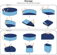 Jasonwell Foldable Dog Pool Collapsible Hard Plastic Swimming Pool Portable Kiddie & Pet Pool Doggie Wading Bath Tub for Puppy Small Medium Large Dogs Cats and Kids 63"