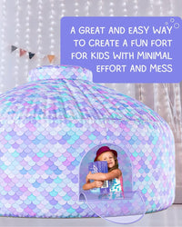 Air Tent for kids Door 77 x 50 in - Mermaid Magic Fort - image 3