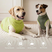 KYEESE 2Pack Dog Sweater for Small Dogs Soft Pet Coats Fleece - 4# Stripe+Green / XX-Large (32-55lbs) - image 2