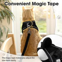 Cat Harness and Leash Set for Walking Escape Proof Vest for Kitten – Essentials for Cats - Black / Small - image 2