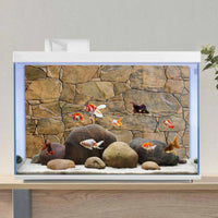 Stone Aquarium Backdrop Rock Wall Fish Tank Background 72x24 - 72x24in/180x60cm - image 4