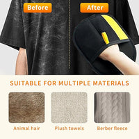 Static Pet Hair Remover Gloves, Reusable Electrostatic Pet Cat Dog Hair Removal Grooming Gloves Brush Tool for Couch, Furniture, Carpet, Car Seat