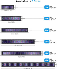 SEAOURA WRGB DIY Aquarium LED Light with Thermometer for 18-24in Fish - For 48'' - 54'' Tank - image 3
