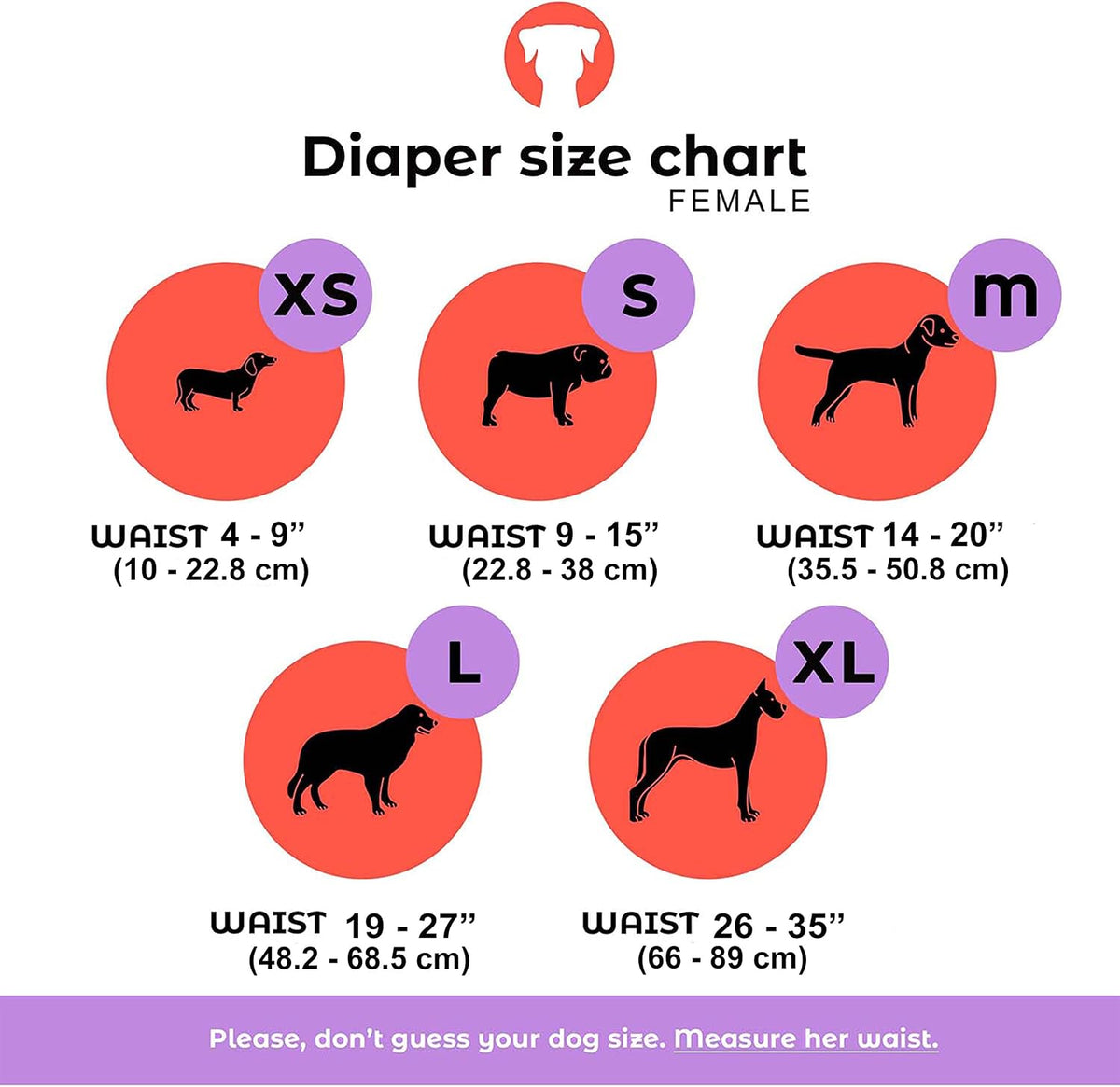 PETTING IS CARING Dog Diapers Washable & Reusable Female and Male Dog - M / Solid - image 2