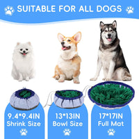 Snuffle Mat for Dogs, Adjustable Interactive Puzzle Toy - Green-48 cm - image 3