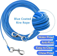 10/15/20/25FT Dog Tie Out Cable - Blue / 125Ibs 150ft - image 4