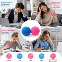 Fuzz Ball Squishy Stress Ball - Pink Ball - image 2