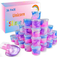 36 Packs Unicorn Slime Kit, Unicorn Party Favors for Kids